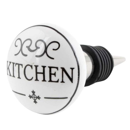 Kitchen Flat Ceramic Wine Bottle Stopper